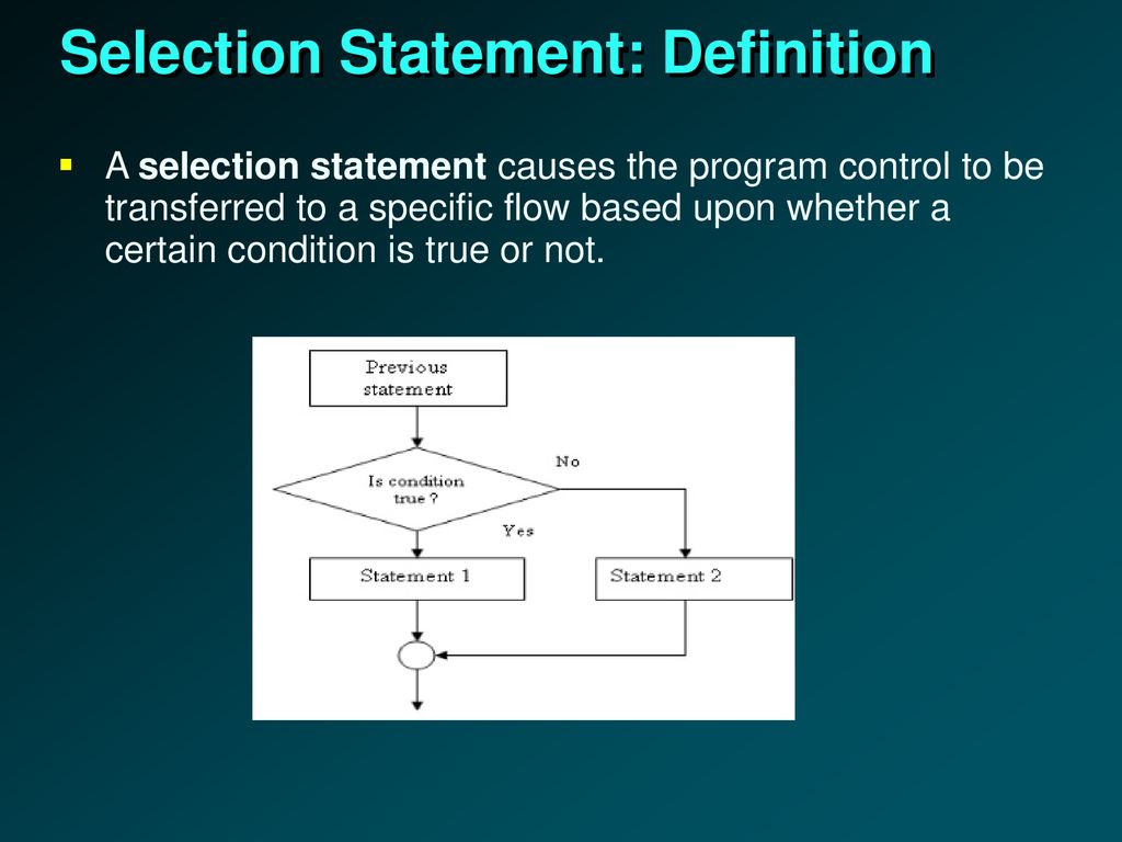 Selection statement