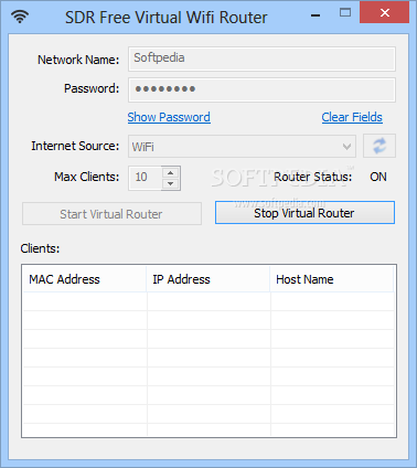 Proxy de roteador WiFi virtual gratuito SDR