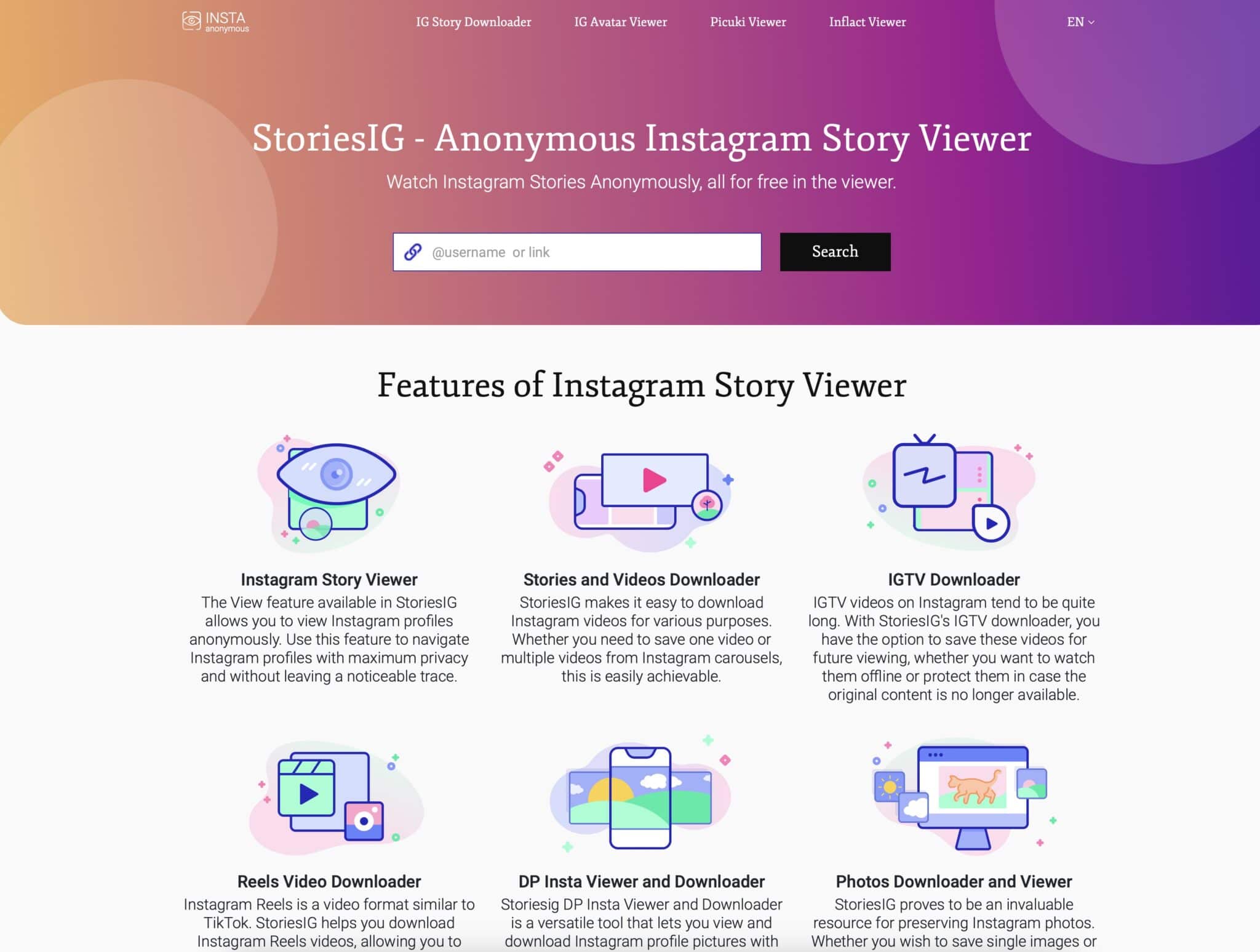 StoriesIG - Visualizador anônimo de histórias do Instagram