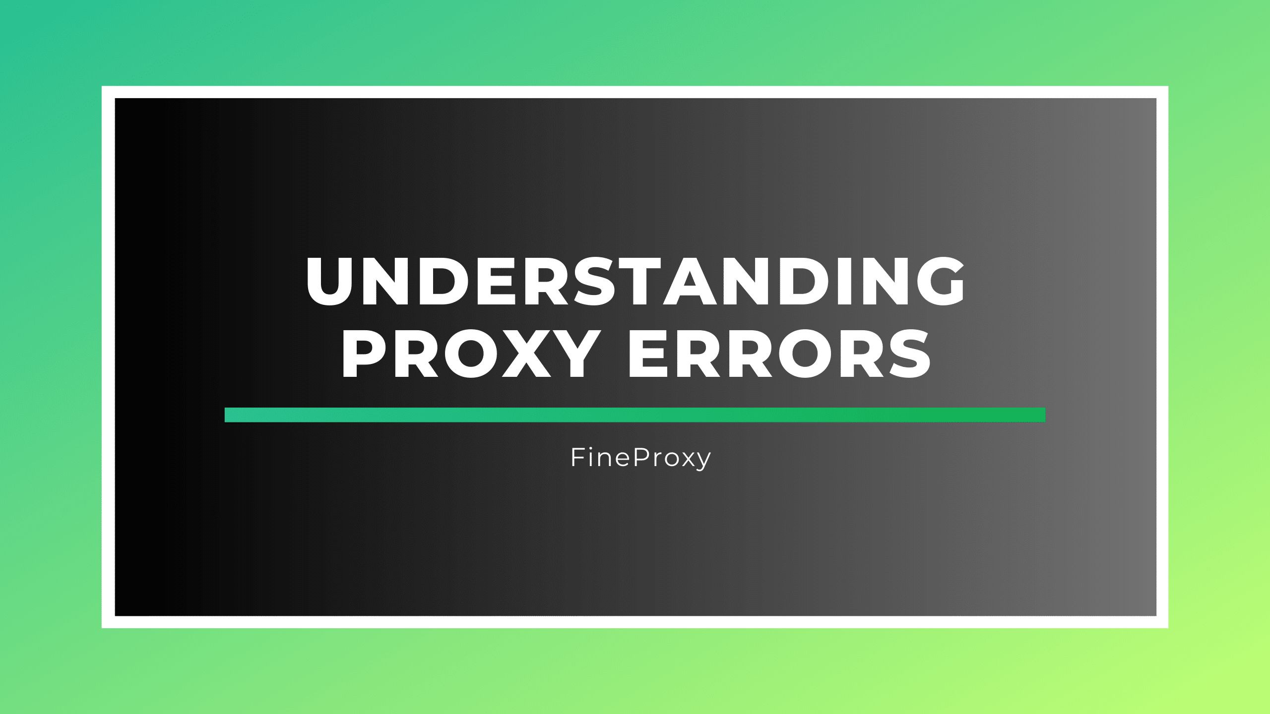 Zrozumienie błędów proxy
