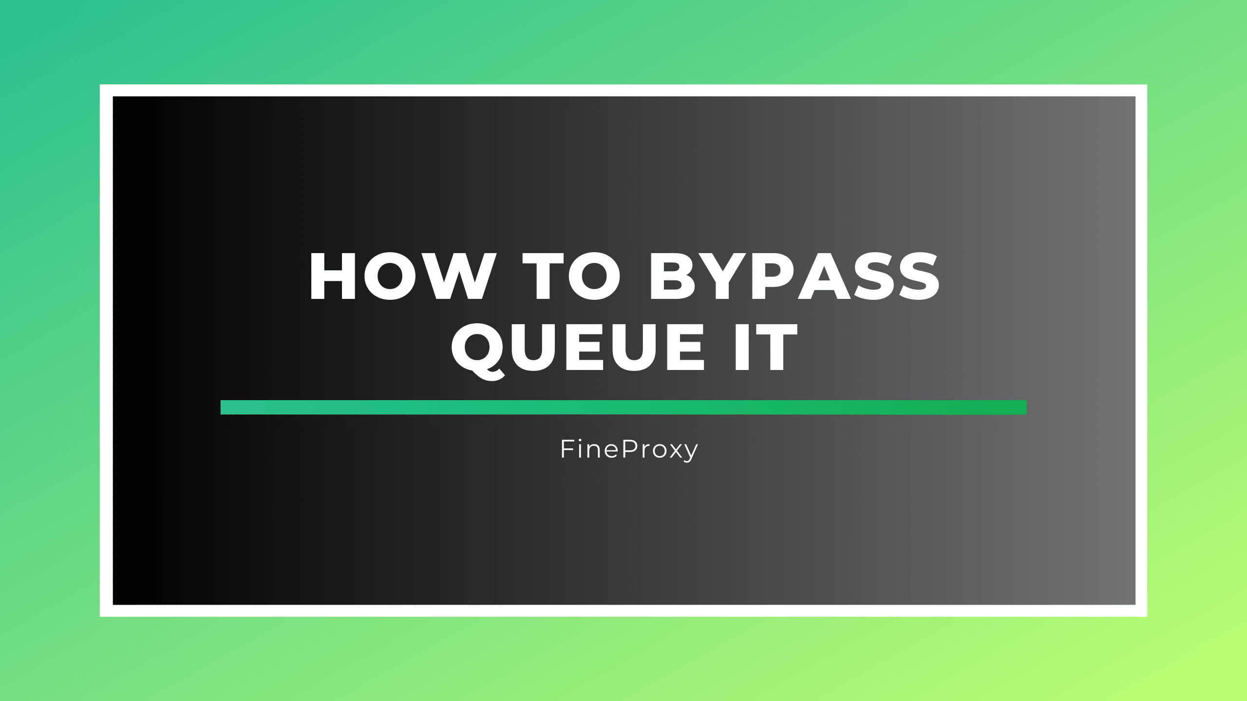 How to bypass queue it