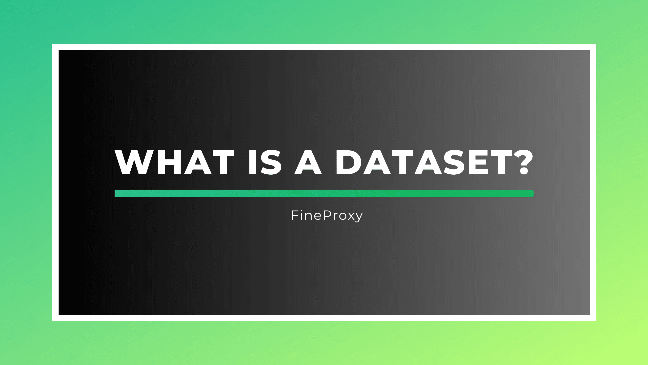 Co to jest zbiór danych?