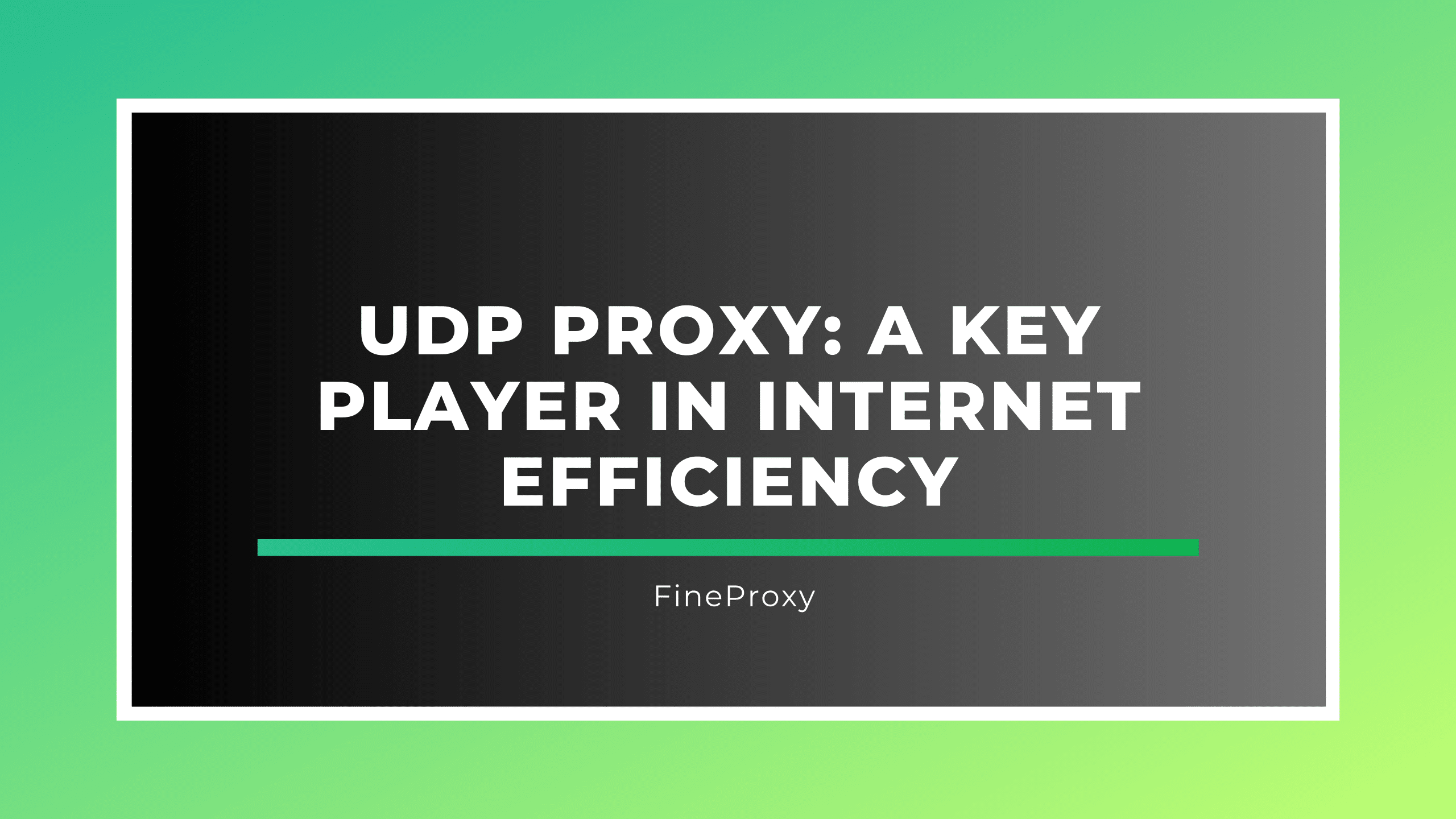 Serwer proxy UDP: kluczowy gracz w wydajności Internetu