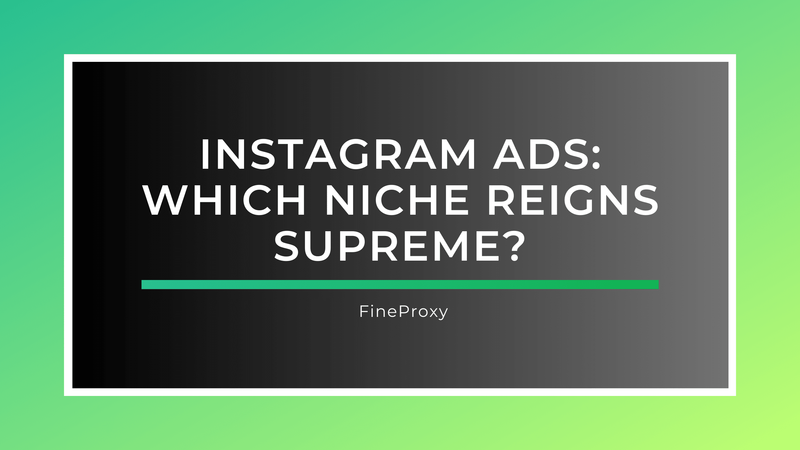 Instagram 广告：哪个领域占据主导地位？
