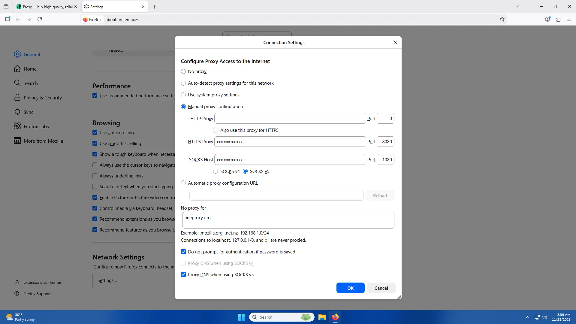 Step 2: Enter Proxy Details