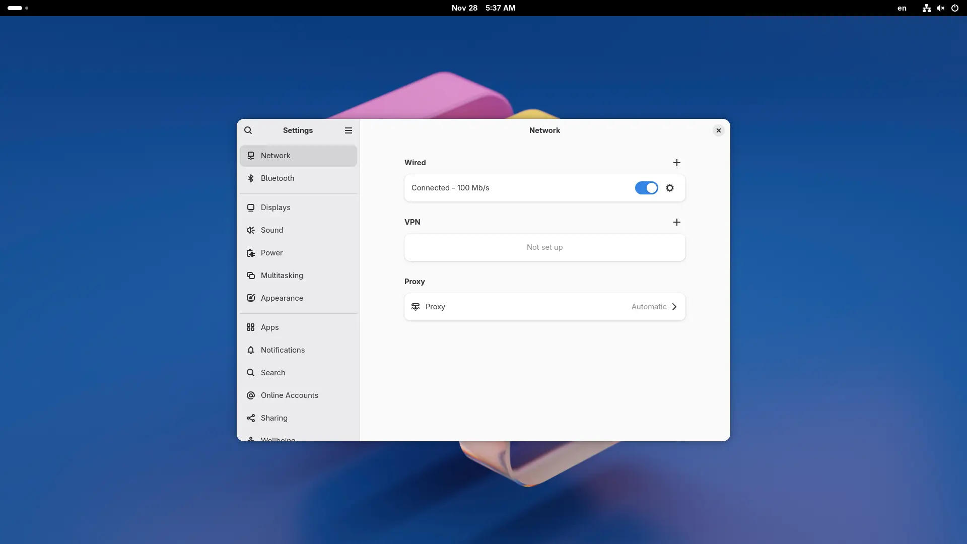 Step 1: Open Networks Settings